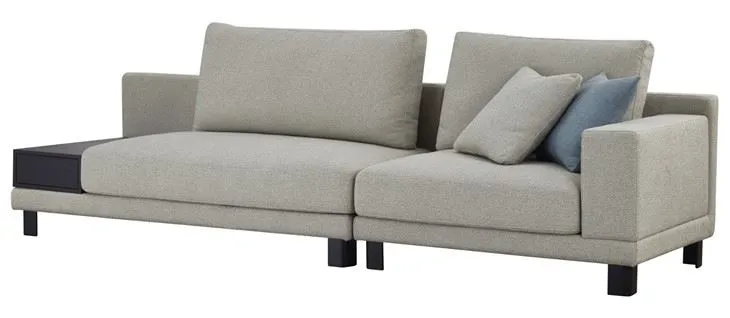 Villa Sectional Sofa Hotel Public Area L Shaped Fabric Upholstered Sofa