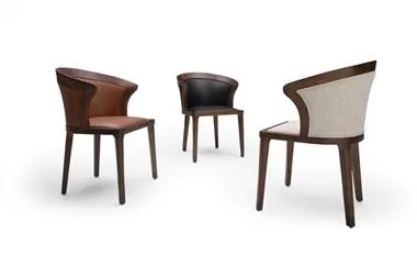 ویلا / آپارتمان صندلی ناهار خوری با منحنی پشت و Armrest هتل رستوران صندلی ناهار خوری